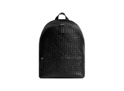 Bottega Veneta Leather Intrecciato 1975 Backpack "Black"
