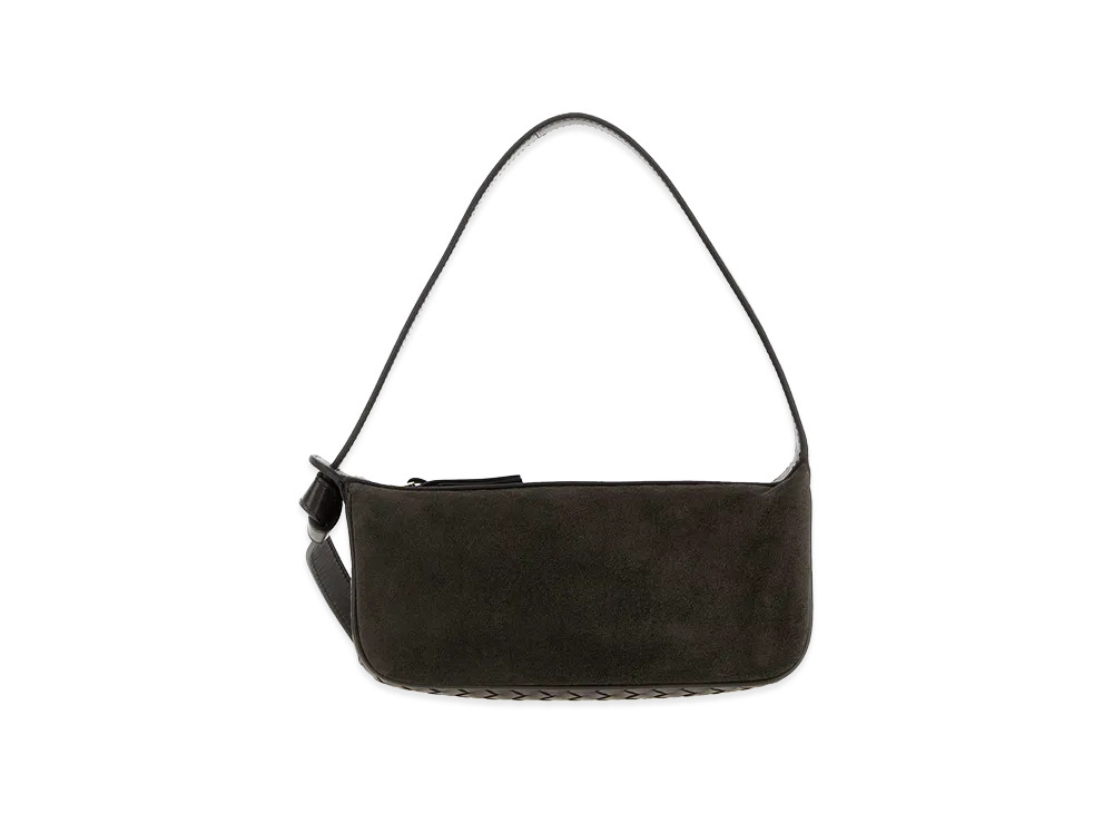 Bottega Veneta Women's Suede And Nappa Leather Nodo Shoulder Bag "Dark Brown"