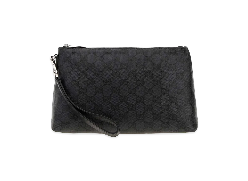 GUCCI GG Canvas Small Essence Classic Clutch "Black"