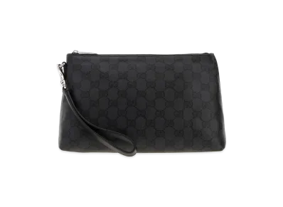 GUCCI GG Canvas Small Essence Classic Clutch "Black"