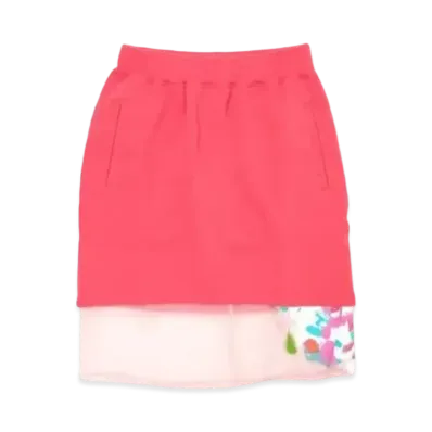 FACETASM Spraypaint Sweat Skirt "Pink"