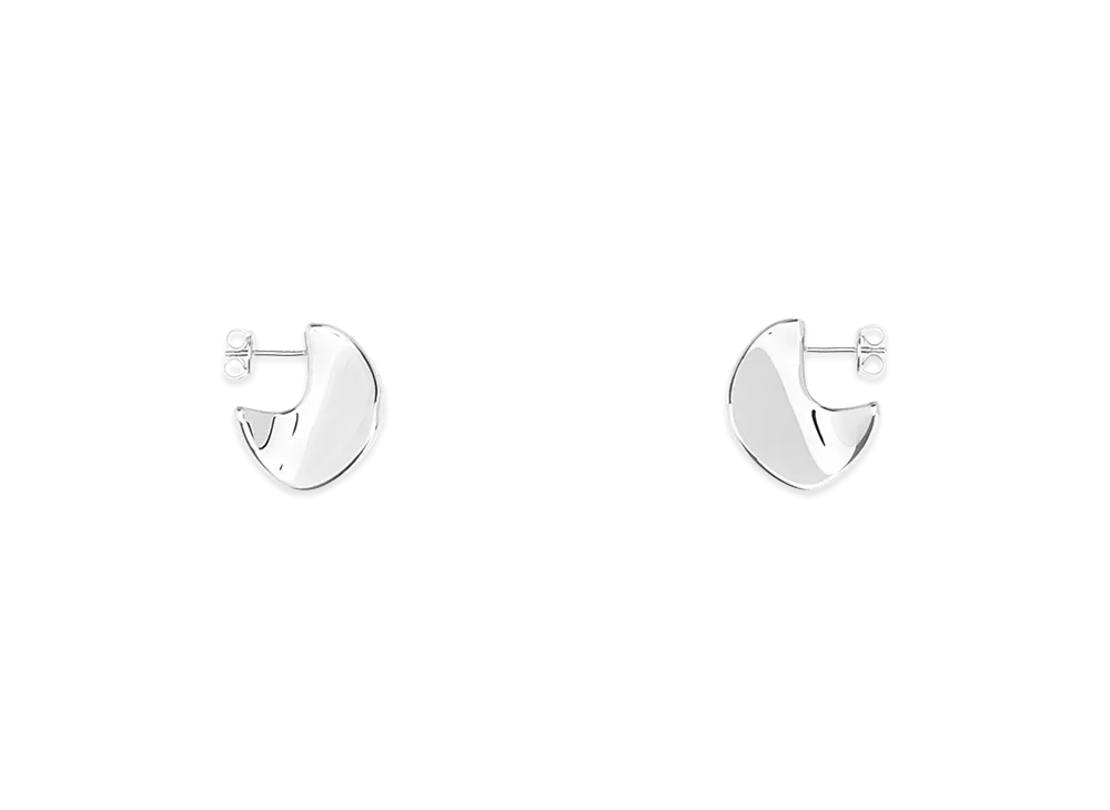 Bottega Veneta Women's Small Disc Earrings "Silver"
