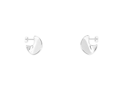 Bottega Veneta Women's Small Disc Earrings "Silver"