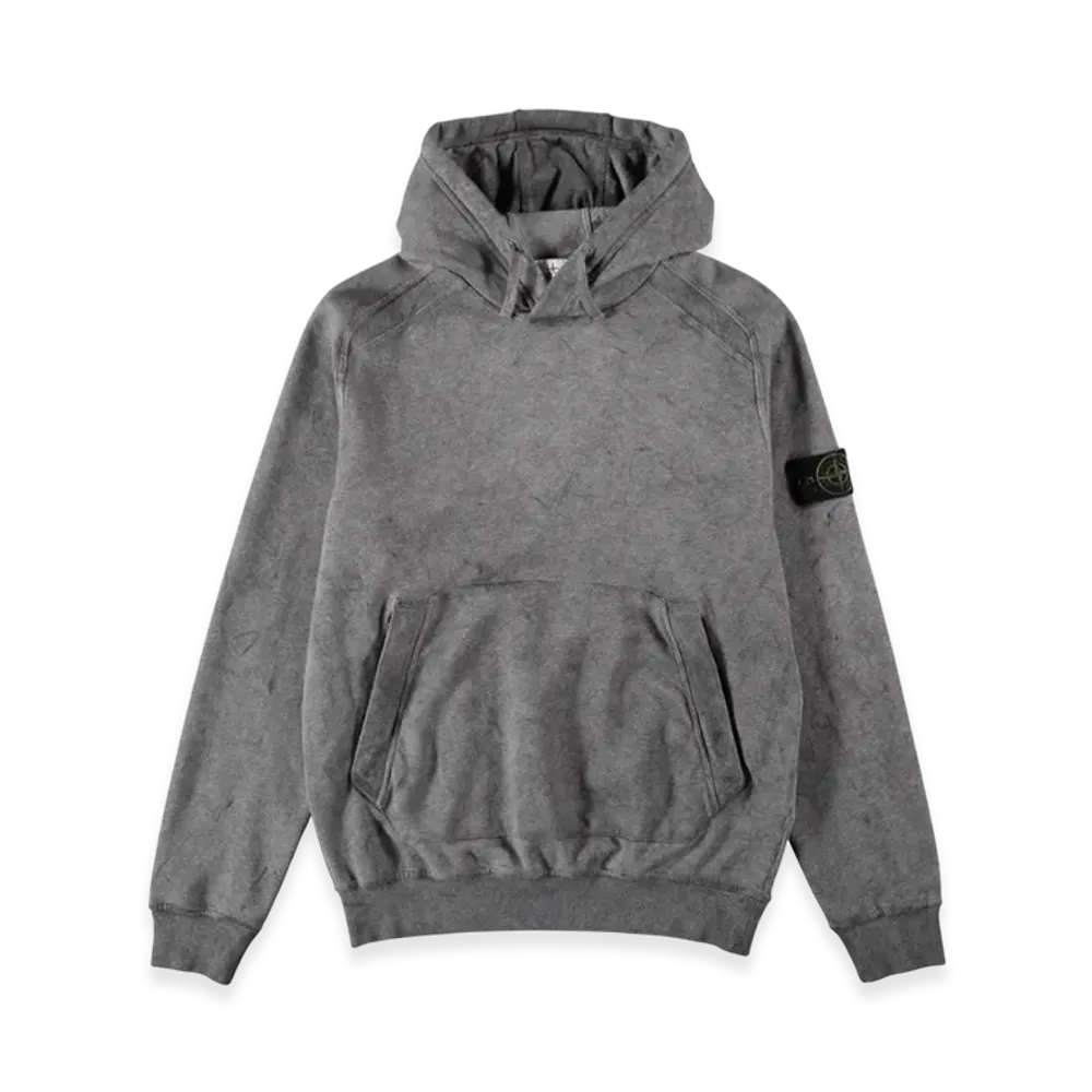 Stone Island 62090 Dust Colour Treatment Hooded Sweatshirt - 21SS "Grey"
