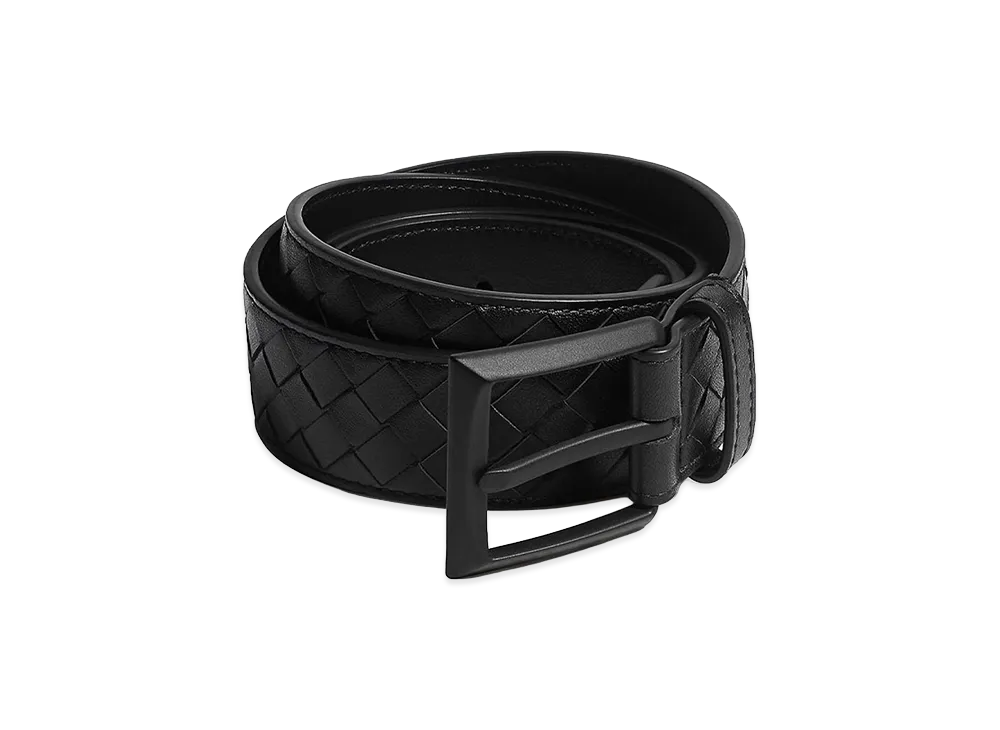 Bottega Veneta Intrecciato Belt "Black"