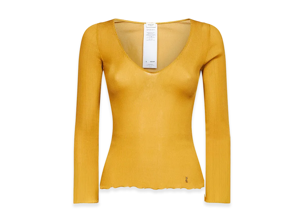 Saint Laurent Women's Sweaters "Yellow"