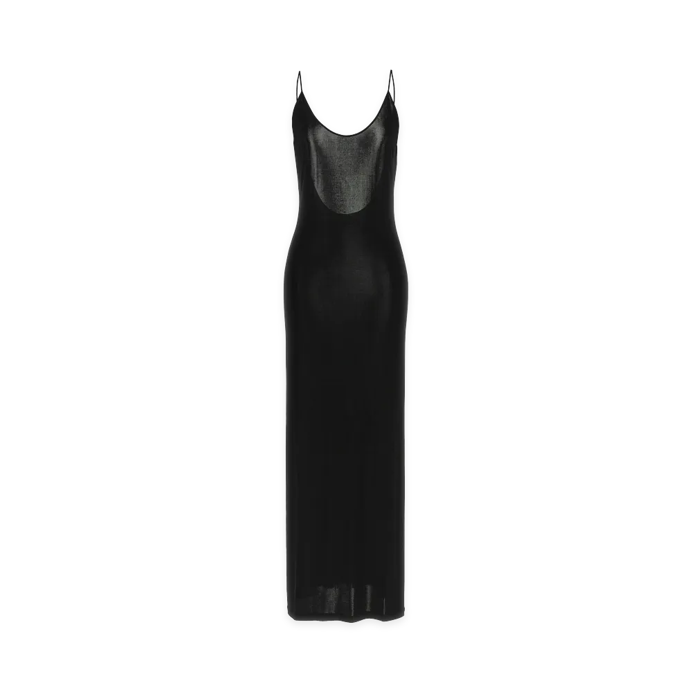 Saint Laurent Women's Cassandre Chain Dress "Black"
