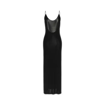 Saint Laurent Women's Cassandre Chain Dress "Black"