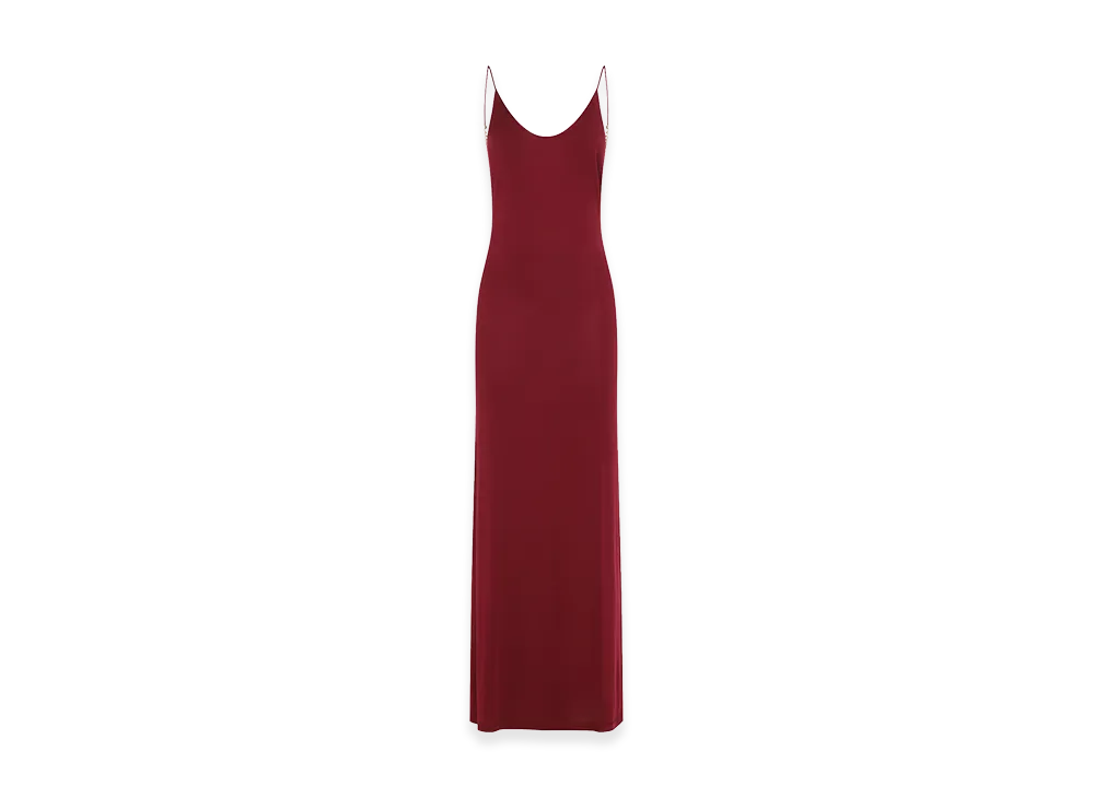 Saint Laurent Women's Saint Lauren Long Dress "Bordeaux"