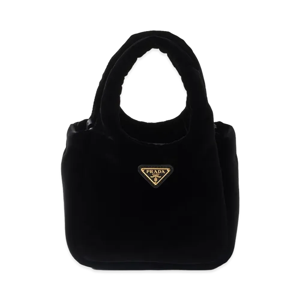 PRADA Padded Velvet Mini Handbag "Black"
