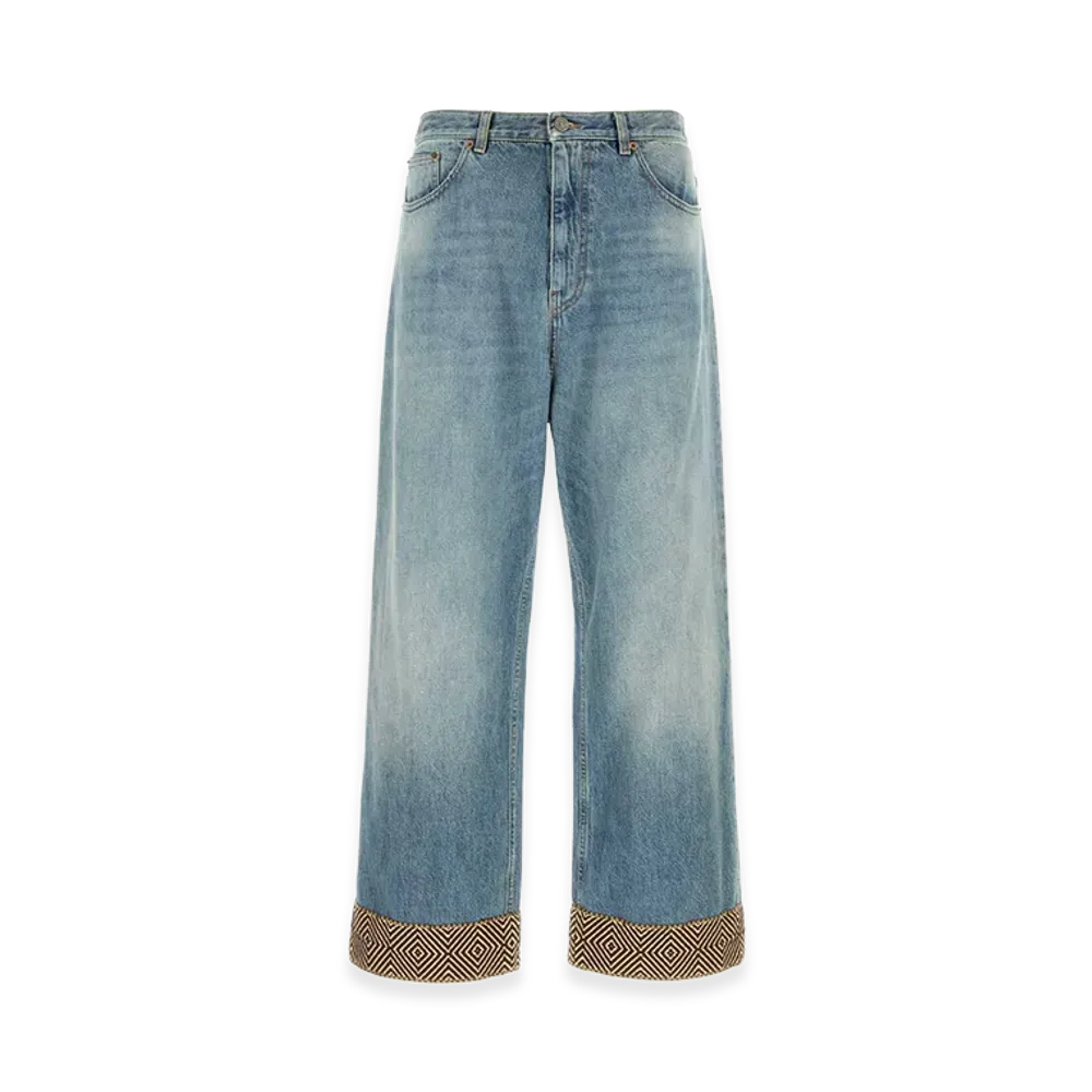 Valentino Denim Wide-Leg Jeans "Blue"