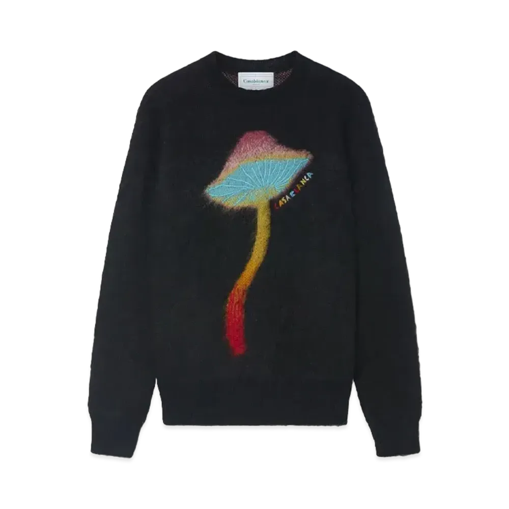 Casablanca Rainbow Mushroom Mohair Jumper "Black"