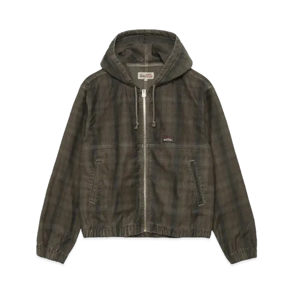 Stussy Work Jacket Unlined Plaid "Olive"
