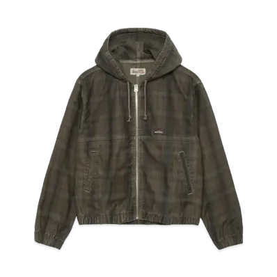 Stussy Work Jacket Unlined Plaid "Olive"