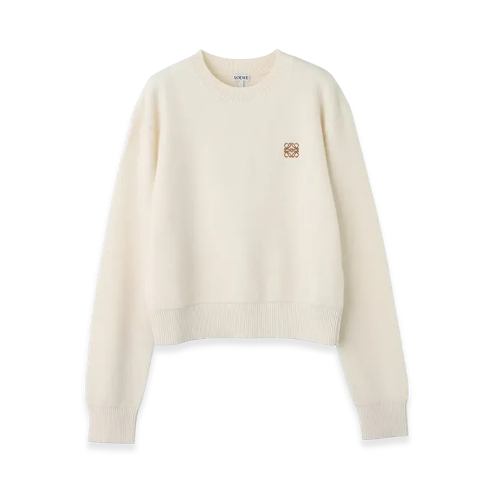 LOEWE Women's Crew-Neck Knit "Ecru"