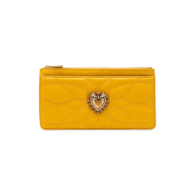 Dolce&Gabbana Devotion Large Card Holder "Mustard"