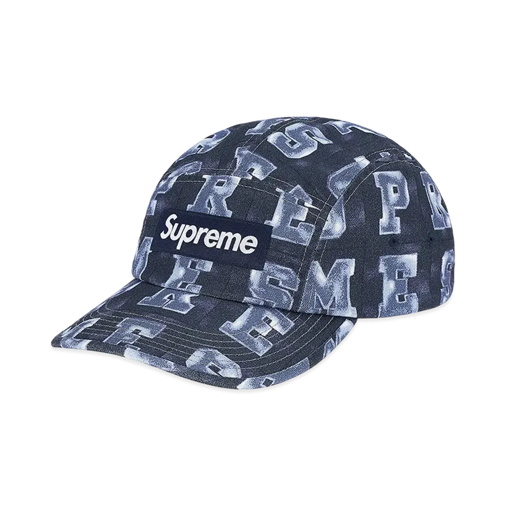 Supreme Blocks Camp Cap Logo 6-Panel "Navy"