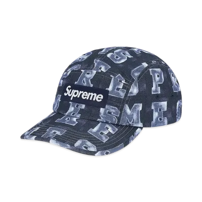 Supreme Blocks Camp Cap Logo 6-Panel "Navy"