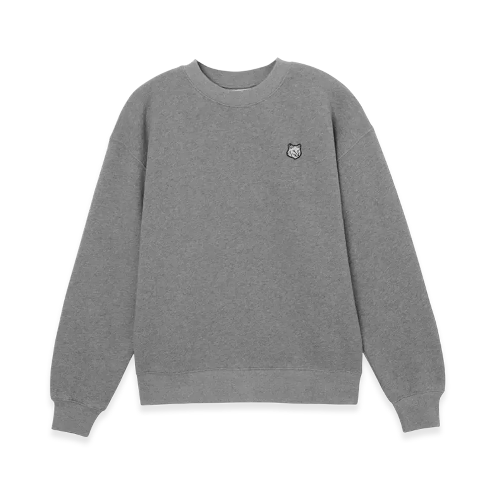 Maison Kitsune Tonal Fox Head Patch Comfort Sweatshirt "Medium Gray"