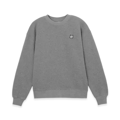 Maison Kitsune Tonal Fox Head Patch Comfort Sweatshirt "Medium Gray"