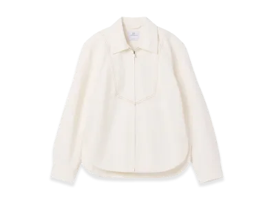 Gap x Victoria Beckham Women's Denim Zip-Up Shirt "Fresh White"