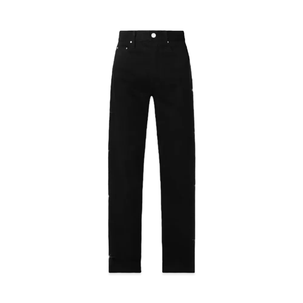 AMIRI Women'S Crystal Stripe Wide Straight "Black"