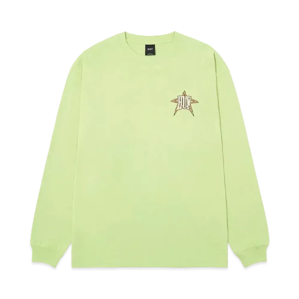 HUF Fall 24 Intergalactic Long Sleeve Tee "Pistachio"