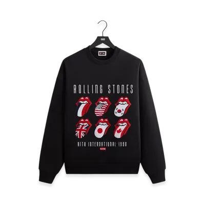 Kith x The Rolling Stones International 1996 Nelson Crewneck "Black"