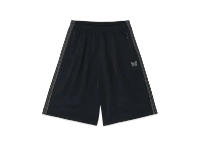 NEEDLES x LHP H.D.Track Pant Shorts - Poly Smooth "Black/Charcoal"