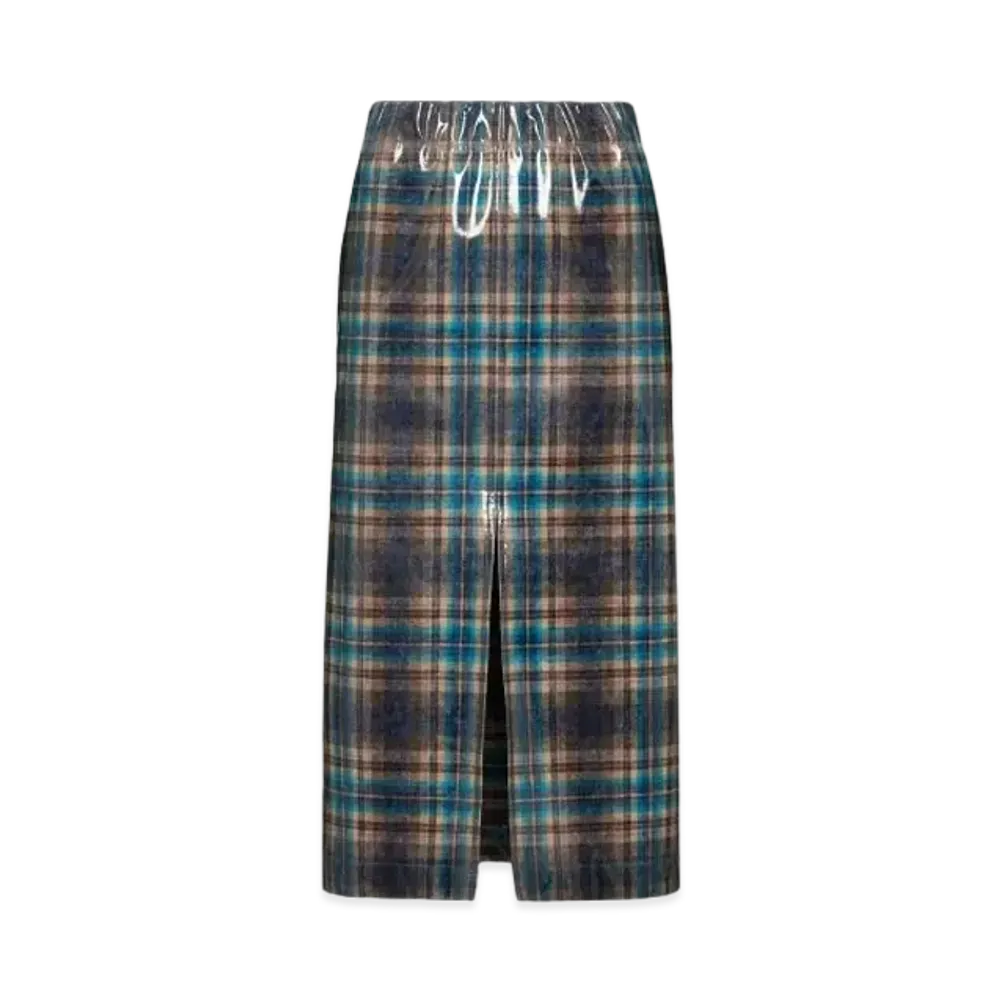 Maison Margiela Pendleton Lacquer Skirt "Multicolor"
