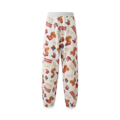 HYSTERIC GLAMOUR Hysteric Records Pattern Sweat Pants "Gray"