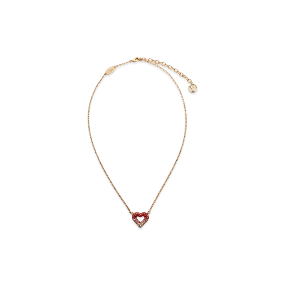 Louis Vuitton Strass Heart Necklace
