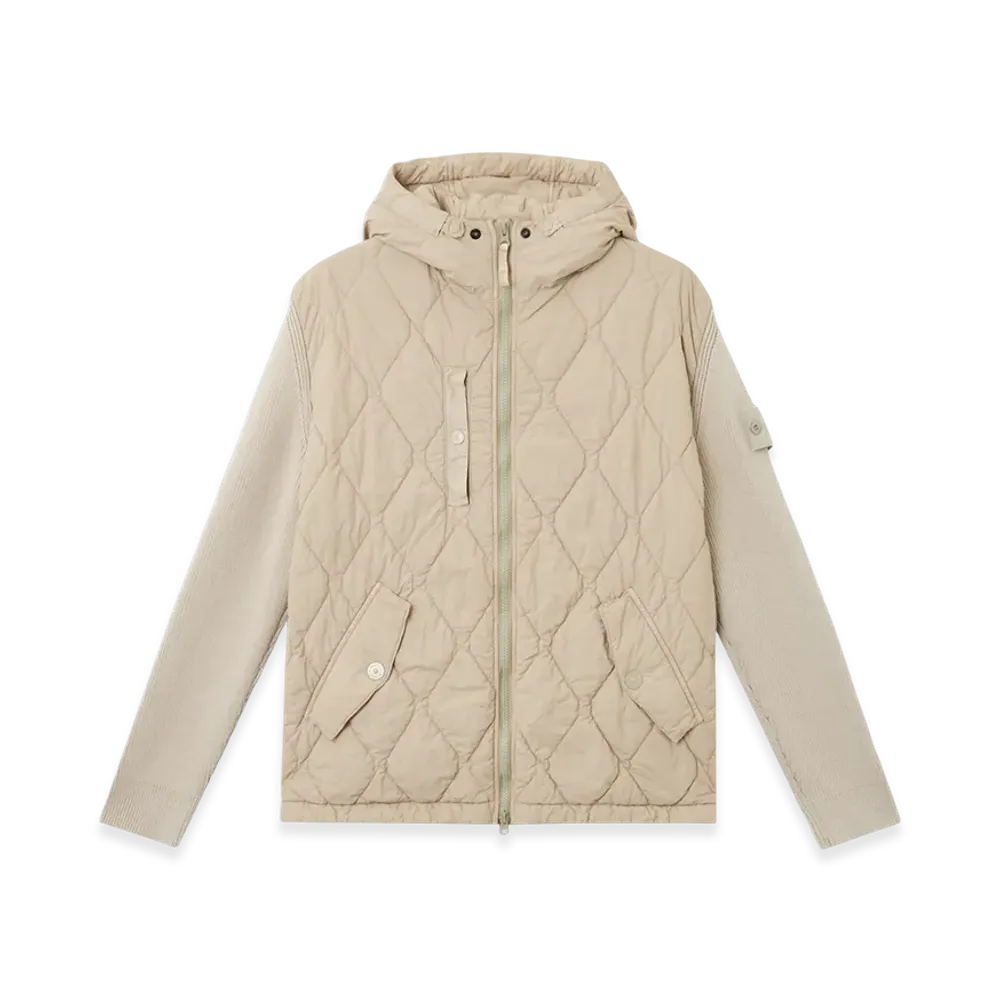 Stone Island 4100070 Nylon Smerigliato Stone Island Ghost Hooded Jacket with Padding and Anti-Drop - 25SS "Beige"