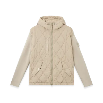 Stone Island 4100070 Nylon Smerigliato Stone Island Ghost Hooded Jacket with Padding and Anti-Drop - 25SS "Beige"