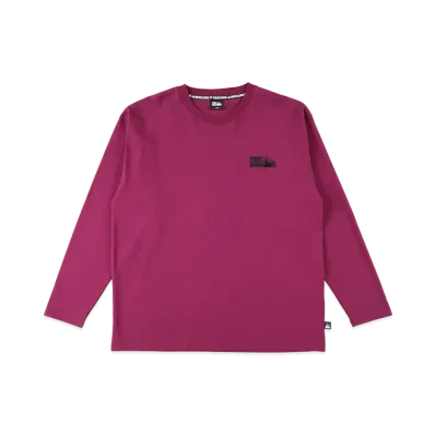 FIRST DOWN L/S EMBROIDERY TEE "Purple"