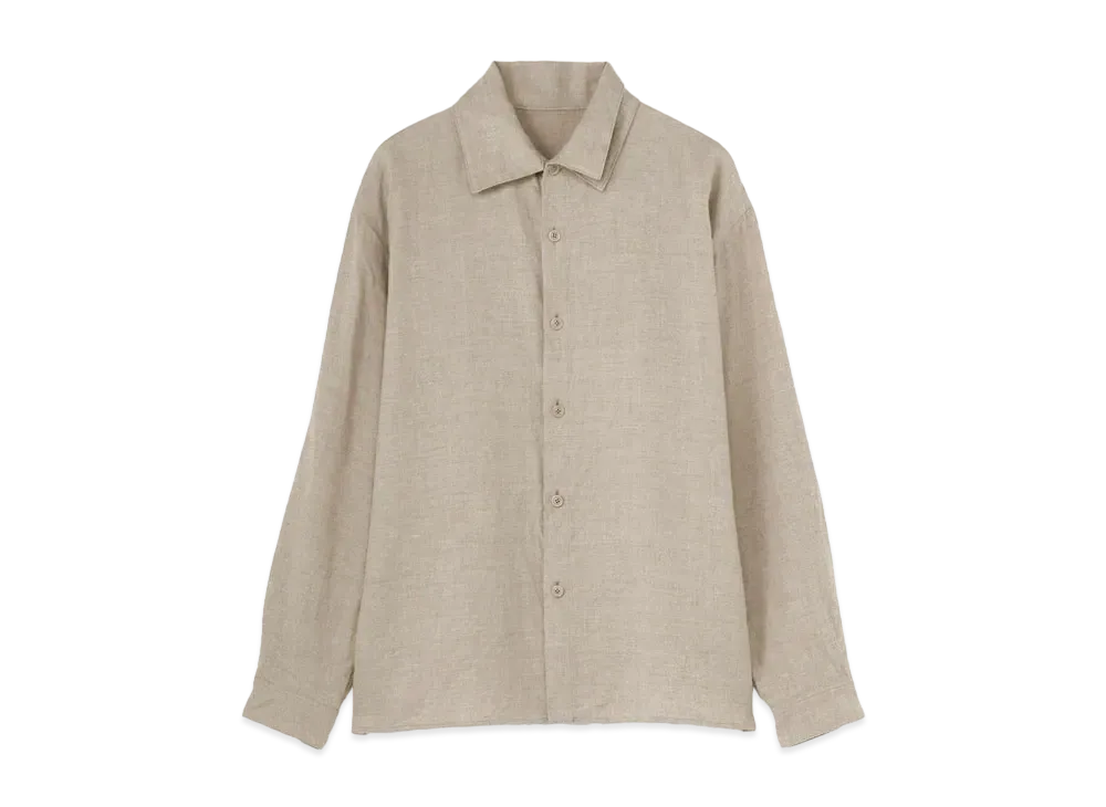 Yohji Yamamoto Y's LINEN WOOL LONG SLEEVE SHIRT "Beige"