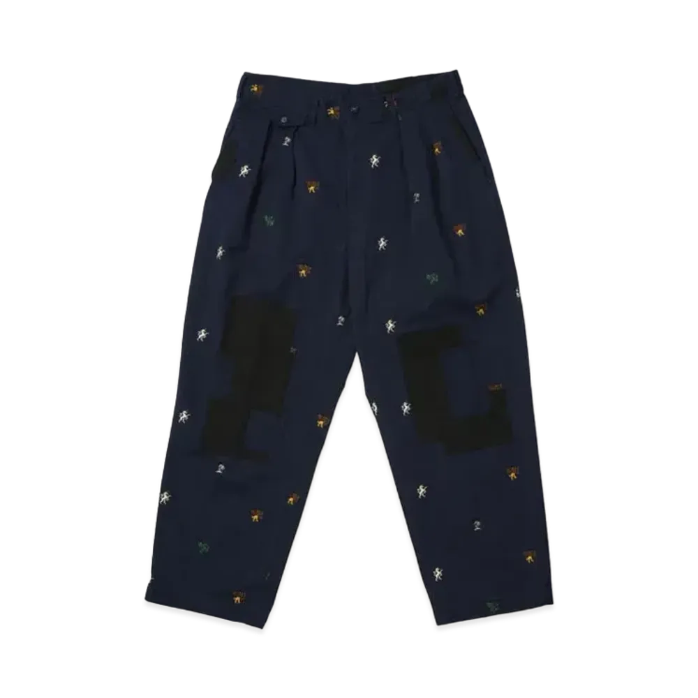 PALACE x BEAMS Plus Pleated Trousers Twill "Navy"