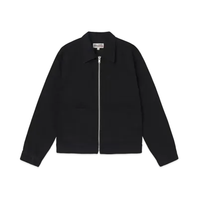 Stussy Overdyed Zip Work Jacket "Black"