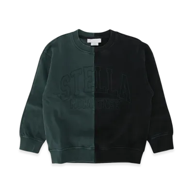 STELLA McCARTNEY Kids Felpa A Girocollo Bicolor "Colourful"