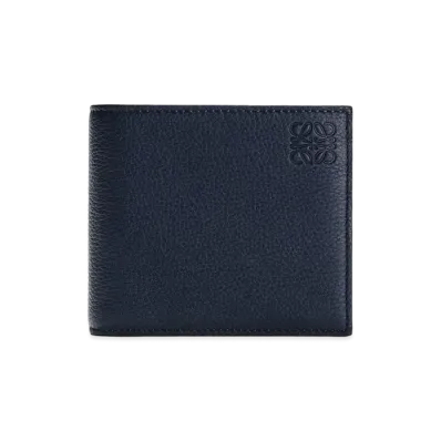 LOEWE Bifold Wallet In Soft Grained Calfskin "Ocean"