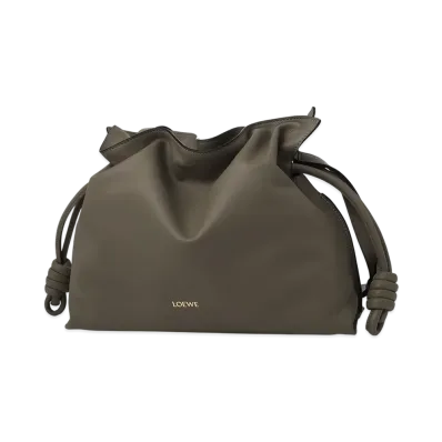 LOEWE Flamenco Clutch "Dark Khaki Green"