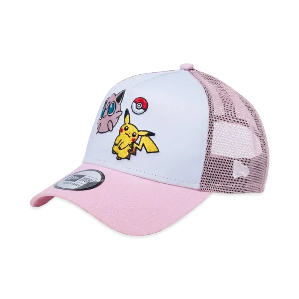 NEW ERA x Pokemon 9Forty A-Frame Trucker Pikachu Purin "White/Pink"