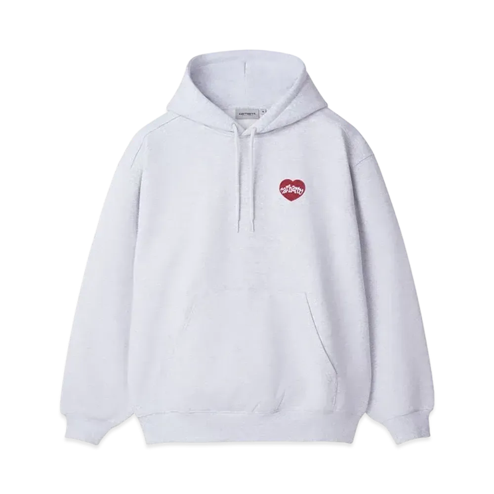 Carhartt WIP Hooded Amour Sweatshirt "Ash Heather/Red"