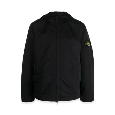 Stone Island 40130 Hyper Dense Nylon Raso Hooded Jacket - 23SS "Black"