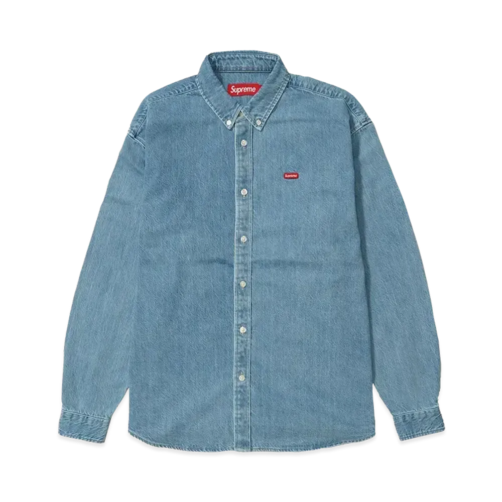Supreme Small Box Denim Shirt "Washed Indigo" (25SS)