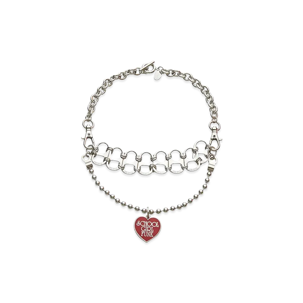 HYSTERIC GLAMOUR Women's Girl Funk Chain Necklace "Silver"