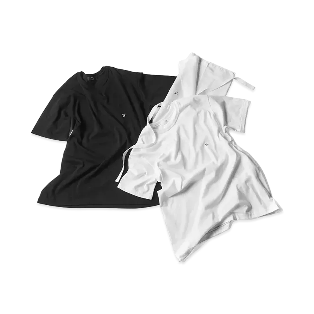 Yohji Yamamoto Y's 2PIECES T-SHIRTS "White/Black"