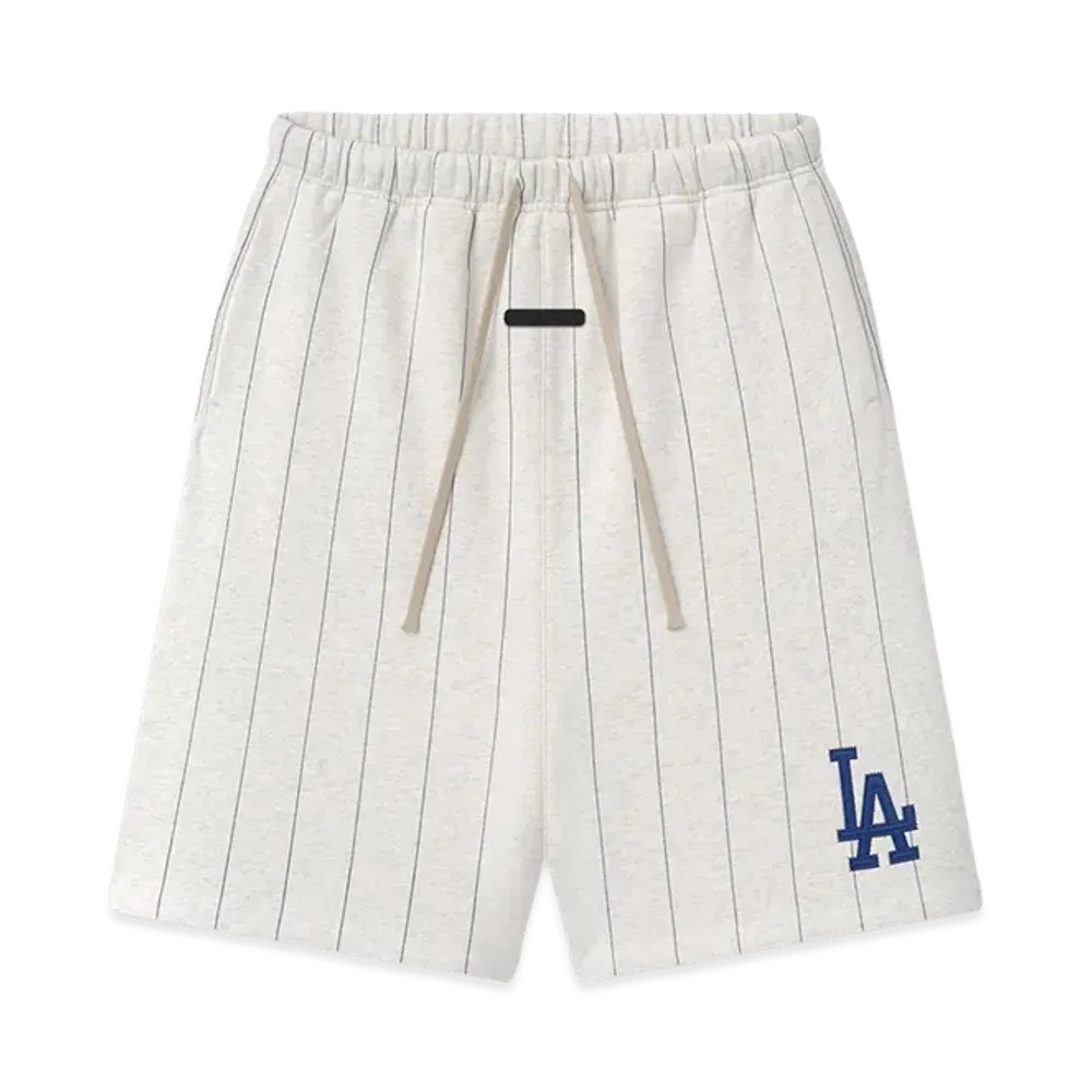 FEAR OF GOD x MLB Dodgers 90's Sweatshort "Oatmeal Heather W Dark Sapphire Pinstripes"