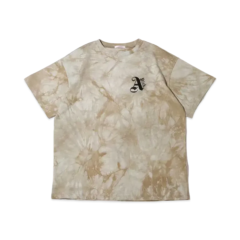 atmos pink Logo Embroidery Tie Dye Big T "Beige"