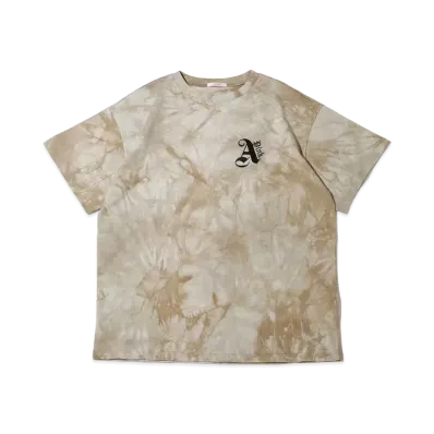 atmos pink Logo Embroidery Tie Dye Big T "Beige"